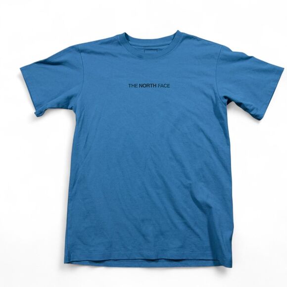 The North Face Graphic T-Shirt Men S Blue Recycled Cotton Outdoor Tee - Picture 2 of 5